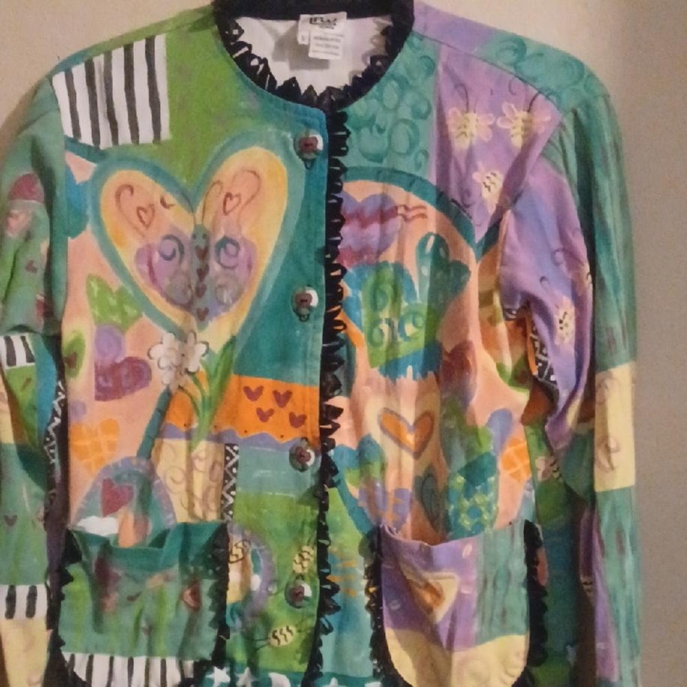 Artistic Multicolor Women's Blazer